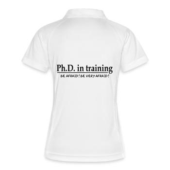 PhD in training - Women's Polo breathable - white/navy - Back