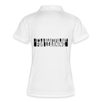 belle journée pour apprendre - Polo respirant Femme - blanc/marine - Dos