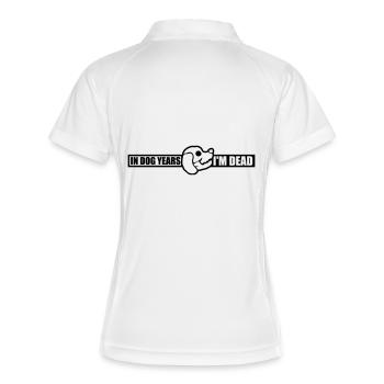 in dog years Dead - Women's Polo breathable - white/navy - Back