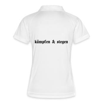 00086kaempfen_und_siegen - Women's Polo breathable - white/navy - Back