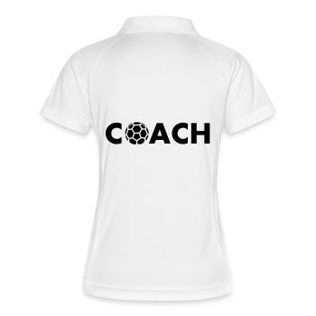 handball coach - Polo respirant Femme - blanc/marine - Dos