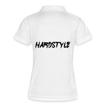Hardstyle two - Frauen Polo atmungsaktiv - Weiß/Navy - Hinten