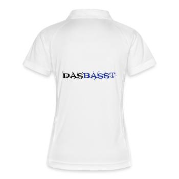 das basst - Frauen Polo atmungsaktiv - Weiß/Navy - Hinten