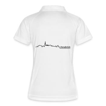 osnabrueck Skyline - Frauen Polo atmungsaktiv - Weiß/Navy - Hinten