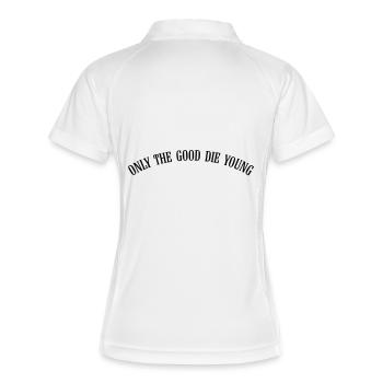 only_the_good_die_young_vec_1fr - Polo respirant Femme - blanc/marine - Dos