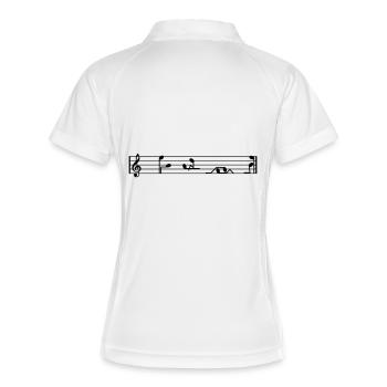 notes de musique - Polo respirant Femme - blanc/marine - Dos