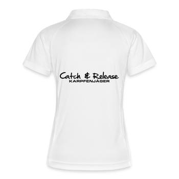 C & R carpe chasseur - Polo respirant Femme - blanc/marine - Dos