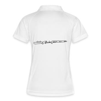 one line c flute - Frauen Polo atmungsaktiv - Weiß/Navy - Hinten