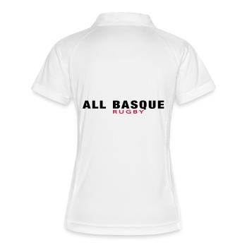ALL BASKEN Rugby v1 (2c) - Frauen Polo atmungsaktiv - Weiß/Navy - Hinten