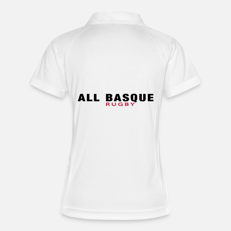 ALL BASQUE rugby v1 (2c) - Polo respirant Femme - blanc/marine