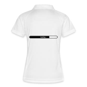 loading loading bar loads not completed not - Women's Polo breathable - white/navy - Back