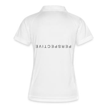 Perspective - Frauen Polo atmungsaktiv - Weiß/Navy - Hinten