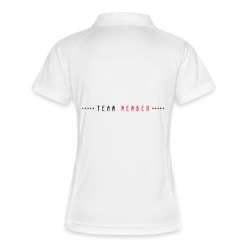 Team Mitglied Linie - Frauen Polo atmungsaktiv - Weiß/Navy - Hinten