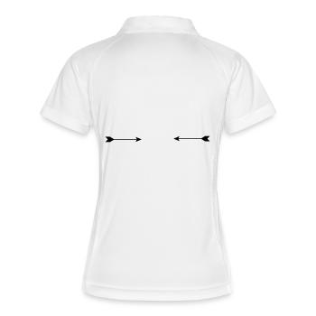 Hipster, Arrows, Pfeile, Vintage - Polo respirant Femme - blanc/marine - Dos
