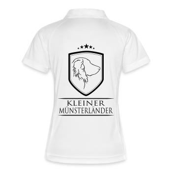 KLEINER MÜNSTERLÄNDER WAPPEN WILSIGNS - Frauen Polo atmungsaktiv - Weiß/Navy - Hinten