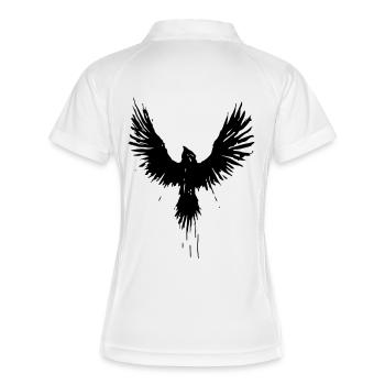 corbeau noir - Polo respirant Femme - blanc/marine - Dos