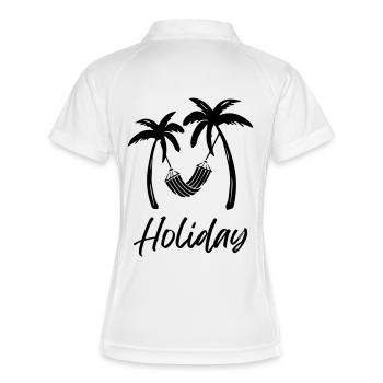 Palmiers Relax Vacances - Polo respirant Femme - blanc/marine - Dos