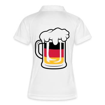 Allemagne Maßkrug - Polo respirant Femme - blanc/marine - Dos