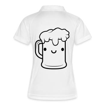 Sweet Beer Face Maßkrug - Women's Polo breathable - white/navy - Back