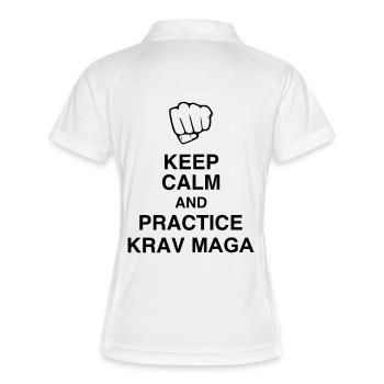 Krav Maga / Krav-Maga / Fight / Martial Art - Polo respirant Femme - blanc/marine - Dos