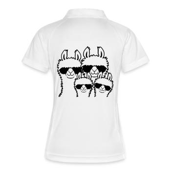 2 Children Lama Family - Women's Polo breathable - white/navy - Back