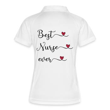 Infirmier - Polo respirant Femme - blanc/marine - Dos