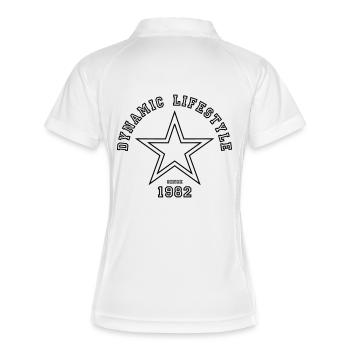 Dynamic Lifestyle 1982 - Women's Polo breathable - white/navy - Back