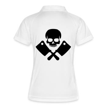 Crâne et Couteaux - Polo respirant Femme - blanc/marine - Dos