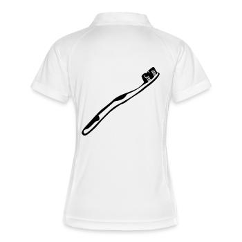 Toothbrush - Tooth - Women's Polo breathable - white/navy - Back