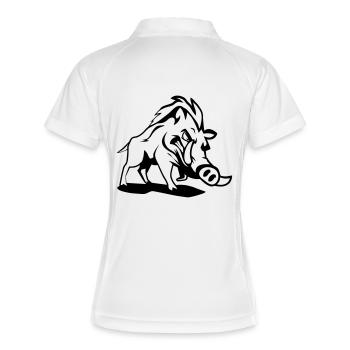 Wild boar dangerous - Women's Polo breathable - white/navy - Back