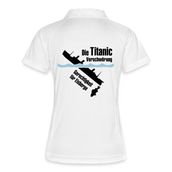 Titanic - Frauen Polo atmungsaktiv - Weiß/Navy - Hinten