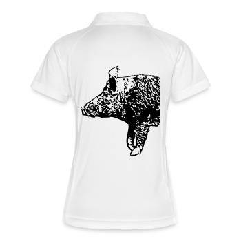 Wild Boar - Women's Polo breathable - white/navy - Back