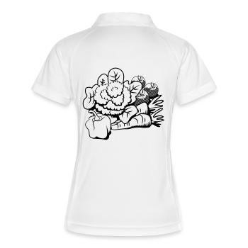 vegetable cauliflower - Women's Polo breathable - white/navy - Back