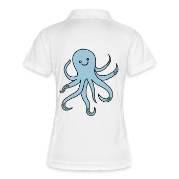 Pieuvre Pieuvre - Polo respirant Femme - blanc/marine - Dos