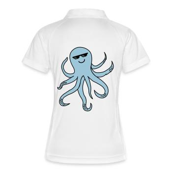 Pieuvre Pieuvre Cool Smile - Polo respirant Femme - blanc/marine - Dos