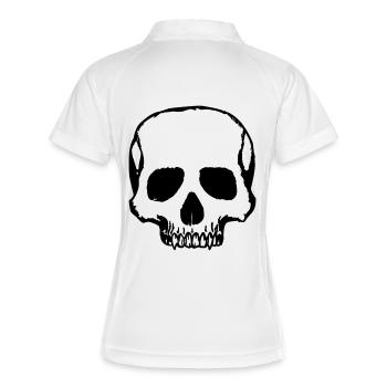 crâne - Polo respirant Femme - blanc/marine - Dos