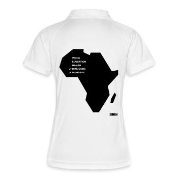 Free-Afrique - Polo respirant Femme - blanc/marine - Dos
