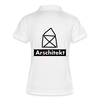 Ingénieur Architecte Arschitekt 2c - Polo respirant Femme - blanc/marine - Dos