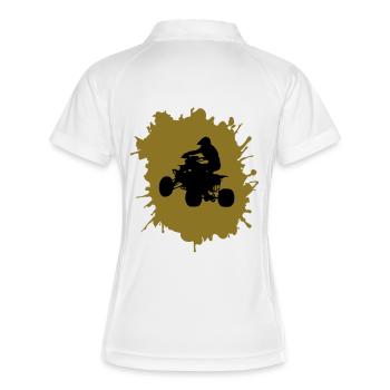 Blobs de pilote quadruple - Polo respirant Femme - blanc/marine - Dos