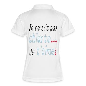 Je t'aime - Polo respirant Femme - blanc/marine - Dos
