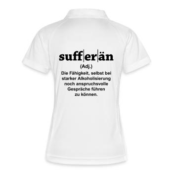 Sufferän - Frauen Polo atmungsaktiv - Weiß/Navy - Hinten