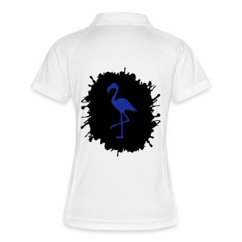 Flamingo Splatter - Women's Polo breathable - white/navy - Back