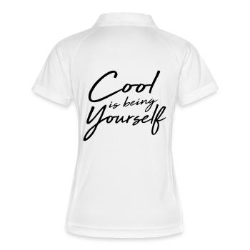 Cool Is Being Yourself - Women's Polo breathable - white/navy - Back