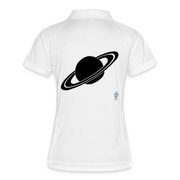 Saturn - Planet - Astronaut - Space - Polo respirant Femme - blanc/marine - Dos