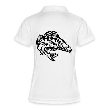 zander_2 - Women's Polo breathable - white/navy - Back