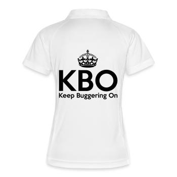 KBO - Keep Buggering on - Polo respirant Femme - blanc/marine - Dos