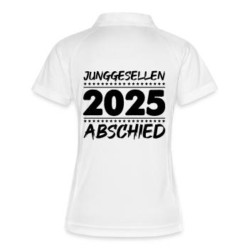 Enterrement de vie de garçon 2025 - Polo respirant Femme - blanc/marine - Dos
