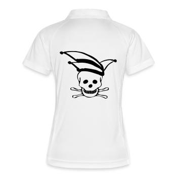 crâne carnaval - Polo respirant Femme - blanc/marine - Dos