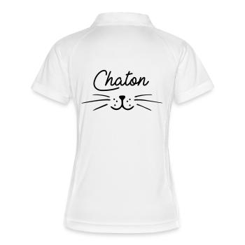 Chaton - Polo respirant Femme - blanc/marine - Dos