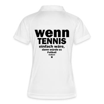 tennis einfach - Frauen Polo atmungsaktiv - Weiß/Navy - Hinten